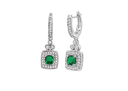 CZ Studded Gemstone Earring